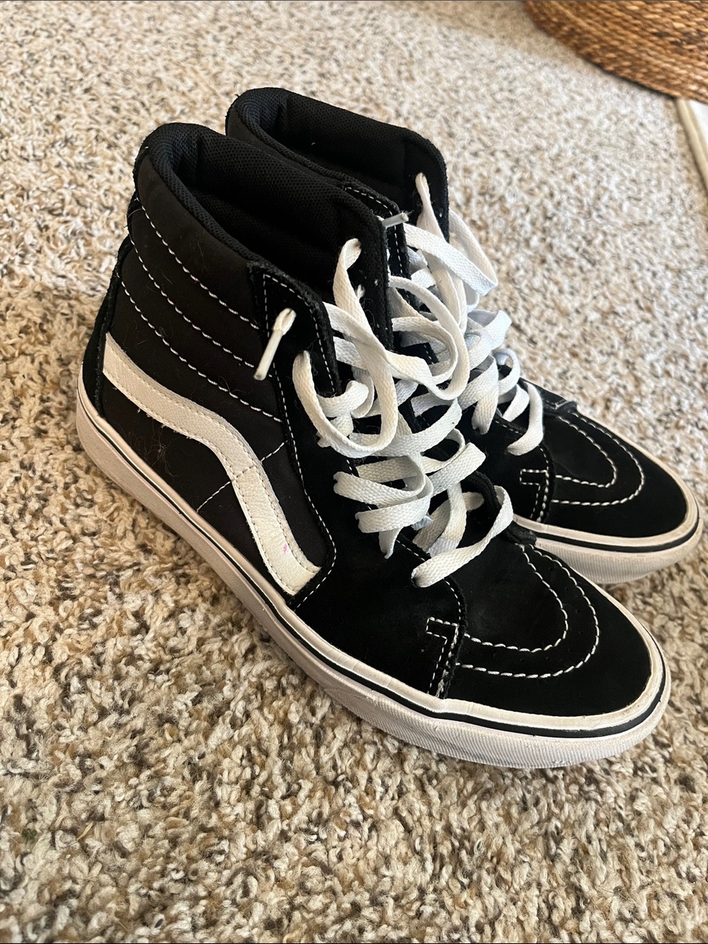 Vans Black and White High-Top Sneakers - Picture 6 of 6